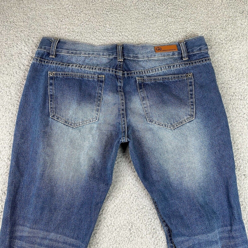 American Blue Jeans Womens 13 Juniors Premium Denim‎ Distressed Mid Rise - Picture 10 of 13